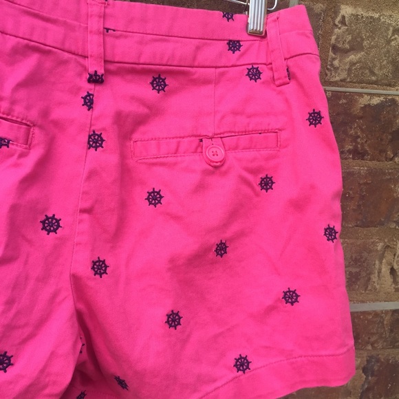 British Khaki Pink Blue Nautical Shorts Size4 - Picture 3 of 8